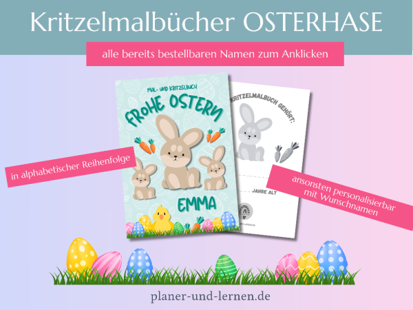 Alle vorhandenen Namen für Kritzelmalbuch OSTERHASE